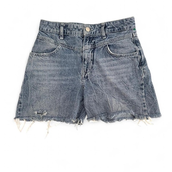 Bershka Light Blue High Waist Jean Shorts 0 - Picture 2 of 6